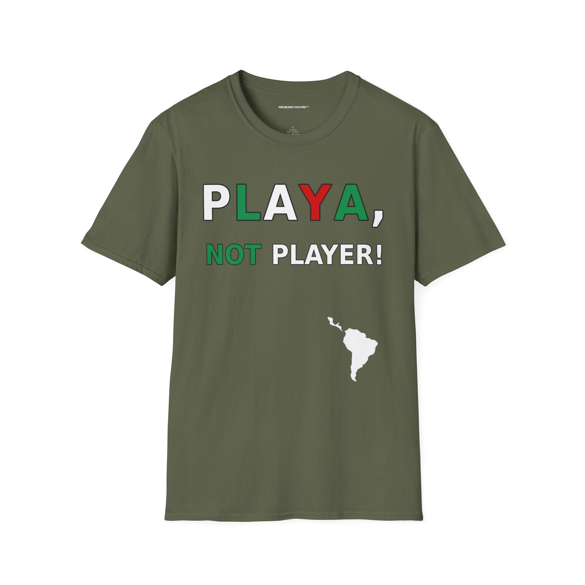 Playa, Not Player! 😂 | Funny Spanish Misheard Phrase T-Shirt